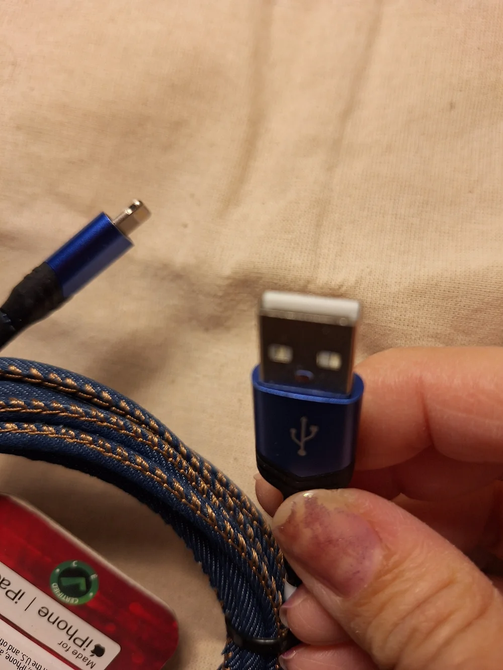 Apple Certified Lightning Cable 6FT for iPhone & iPad Blue New